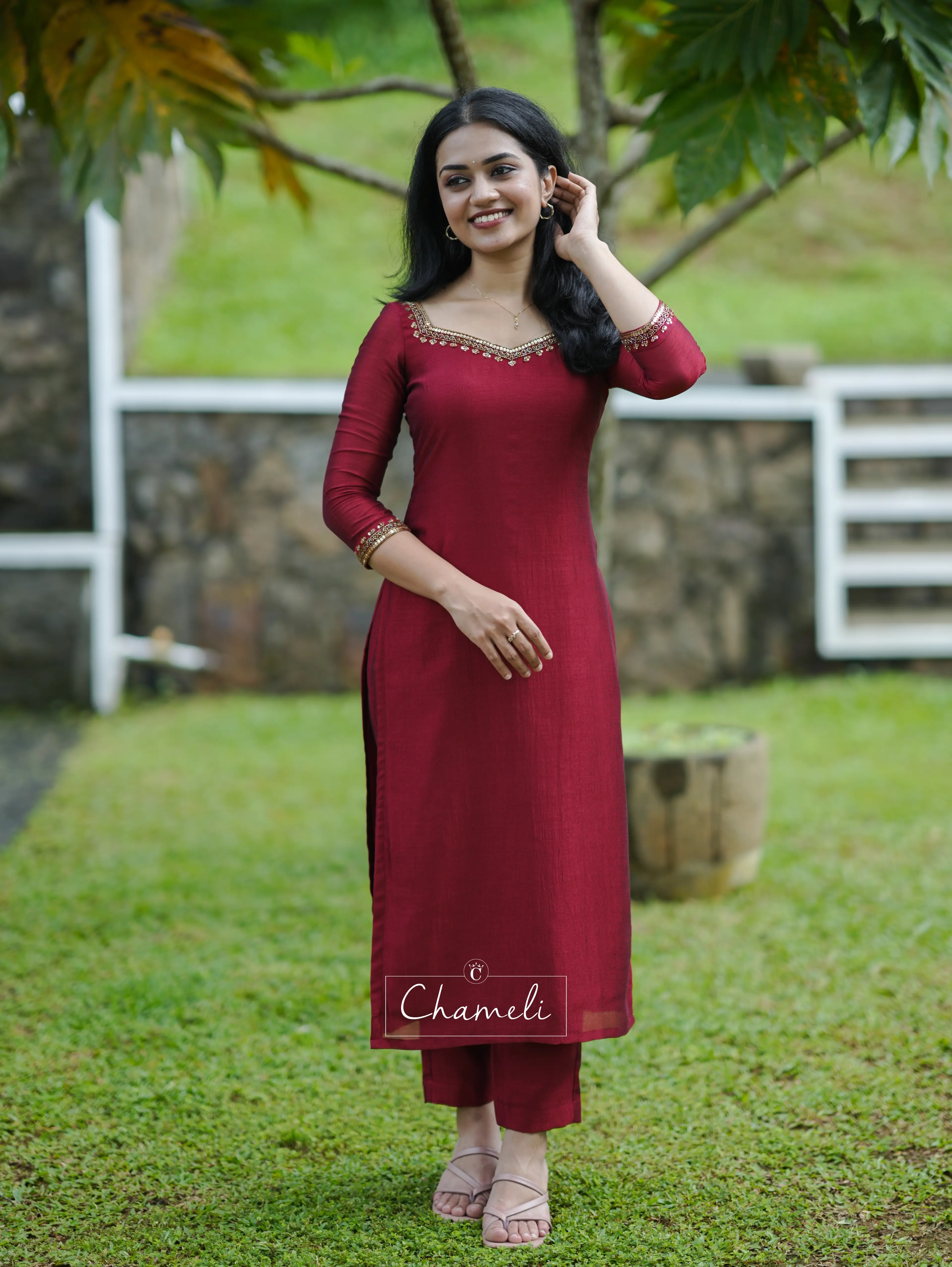 Maroon Badri Set