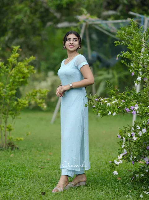 PURE GEORGETTE KURTHI SET
