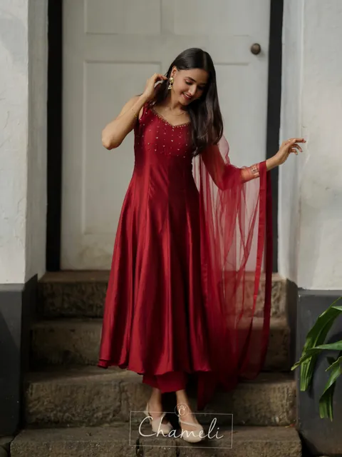 Badri Silk Panel Anarkali