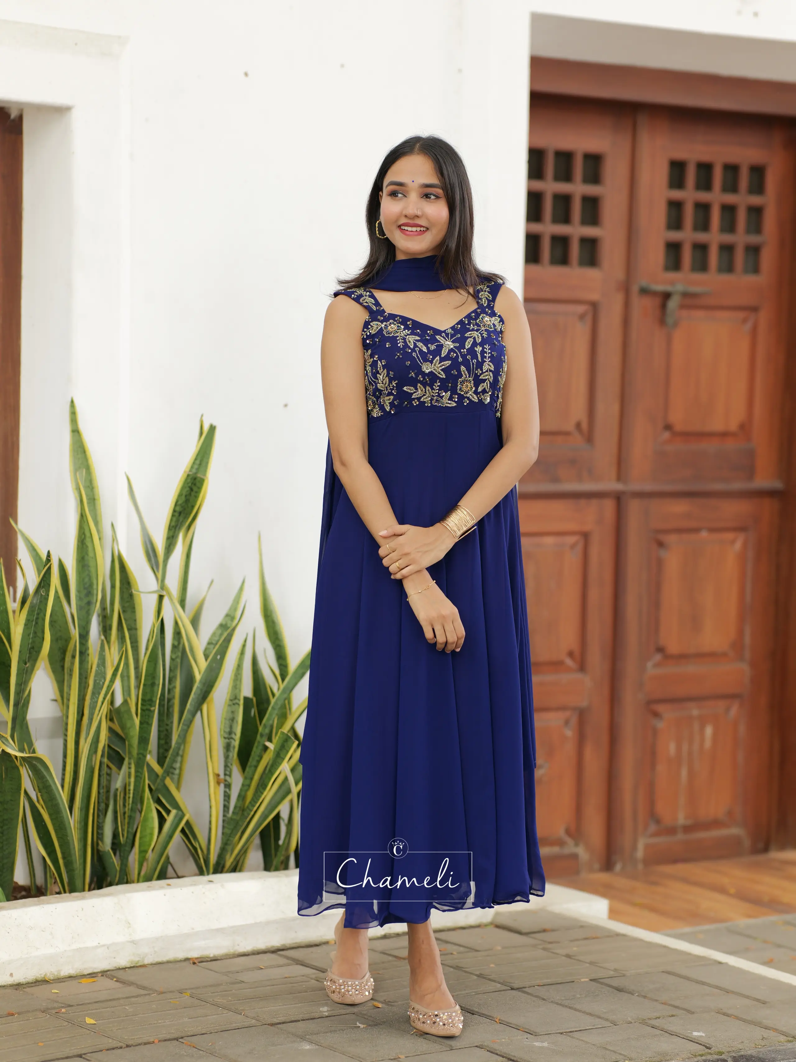 Royal Blue Anarkali