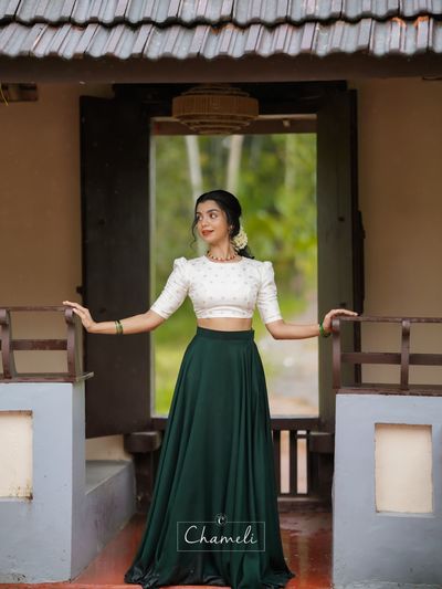 Long Skirt and Crop Top