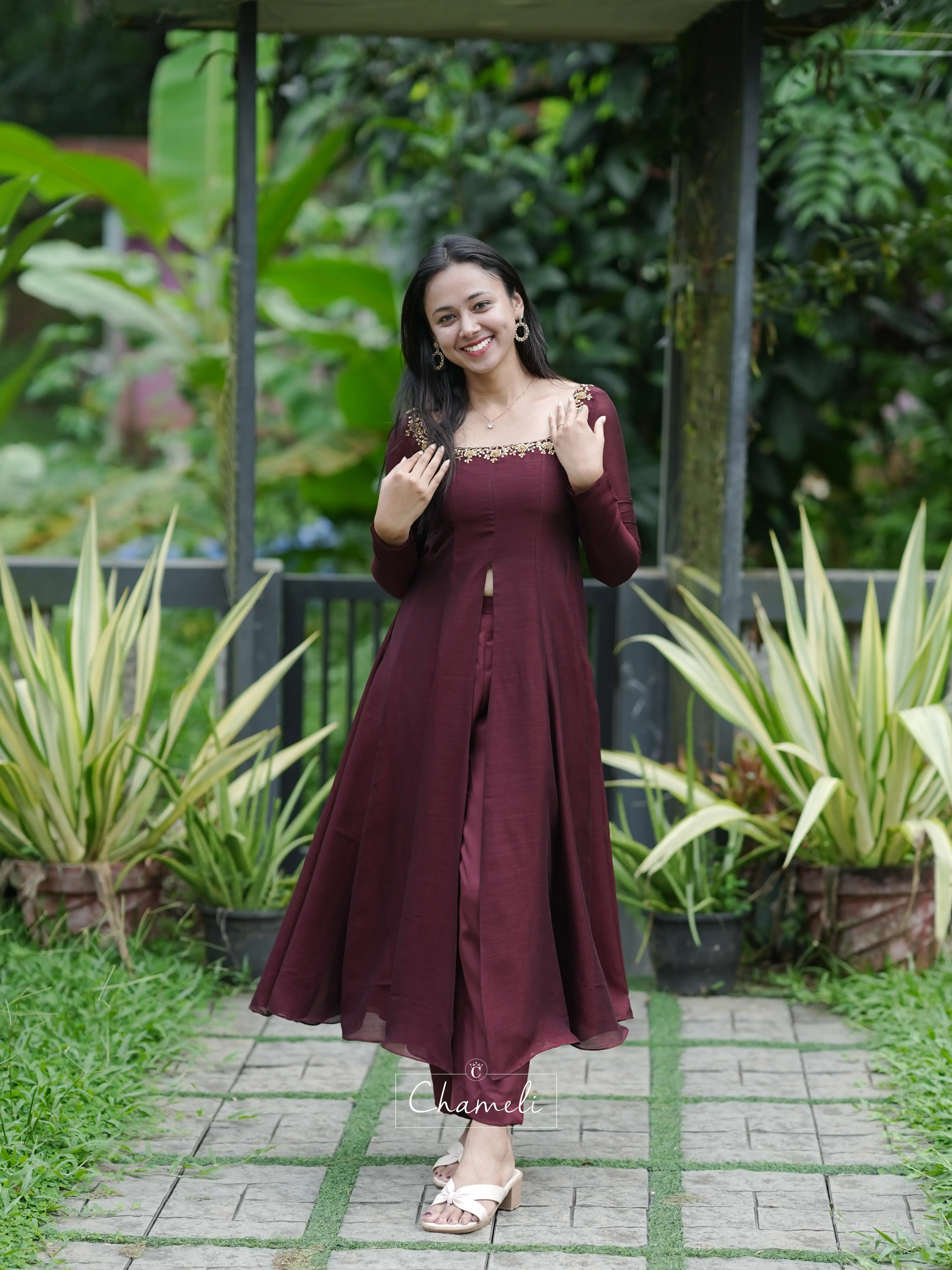 Brown Anarkali
