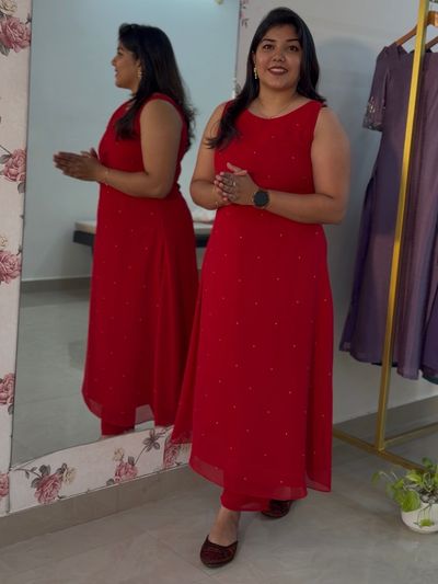 Faux Georgette Cord Set