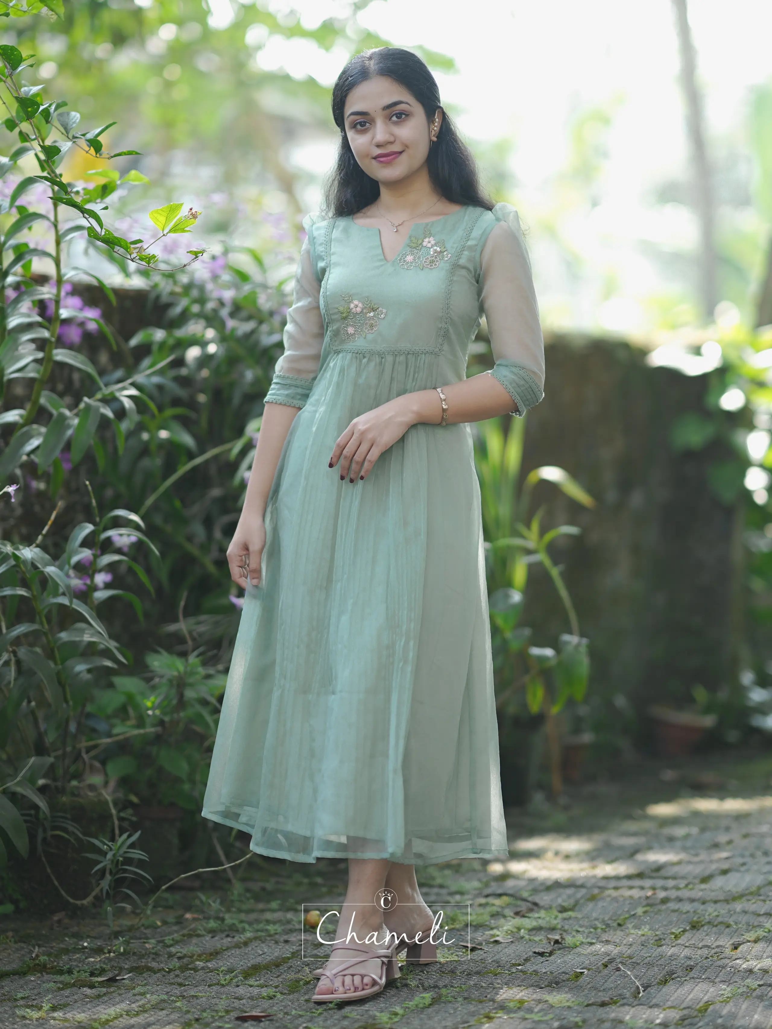 Organza kurthi