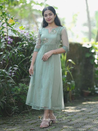 Organza kurthi