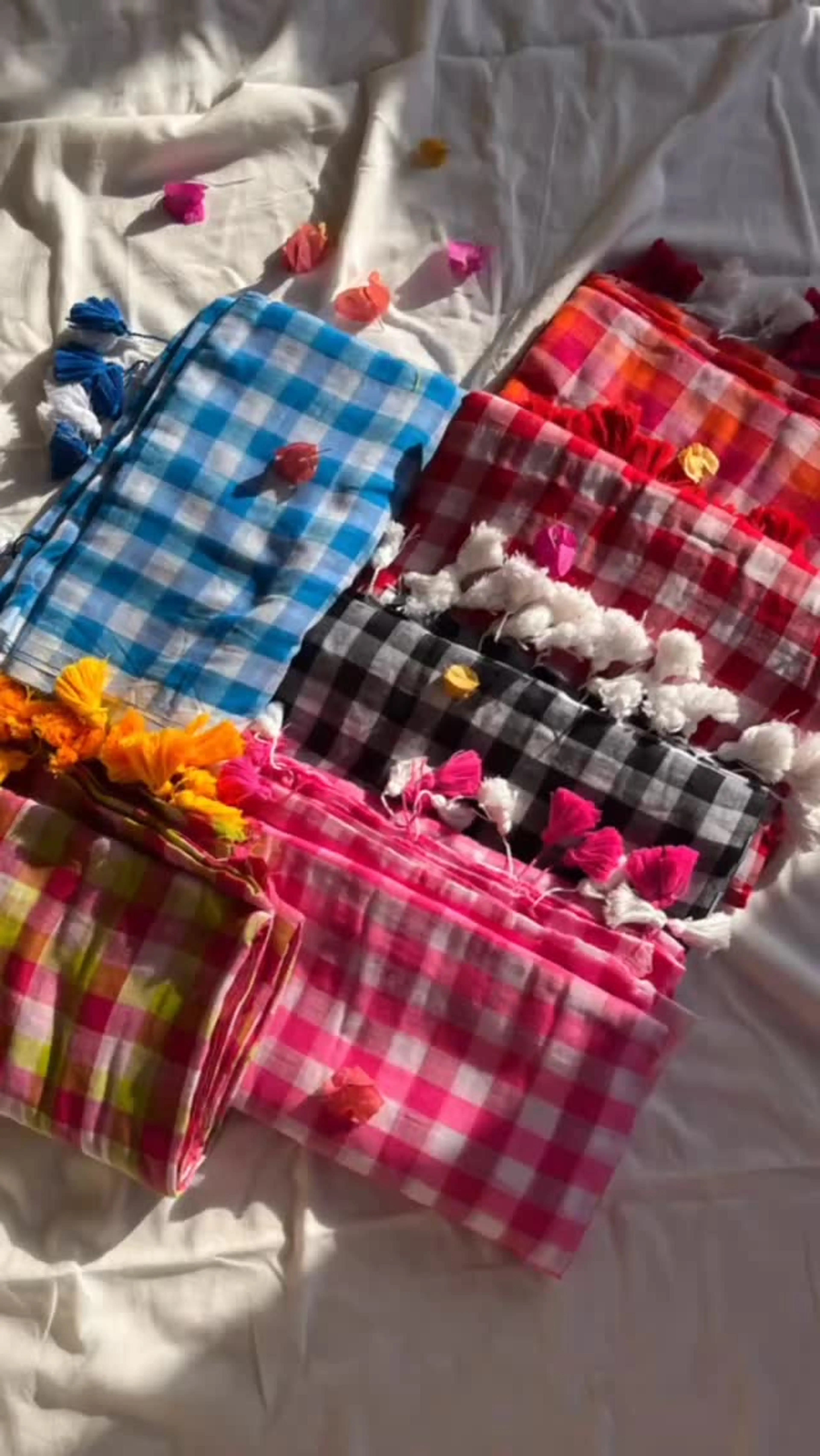 Mul Cotton Chequered Saree