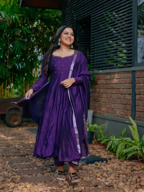 Badri Silk Panel Anarkali