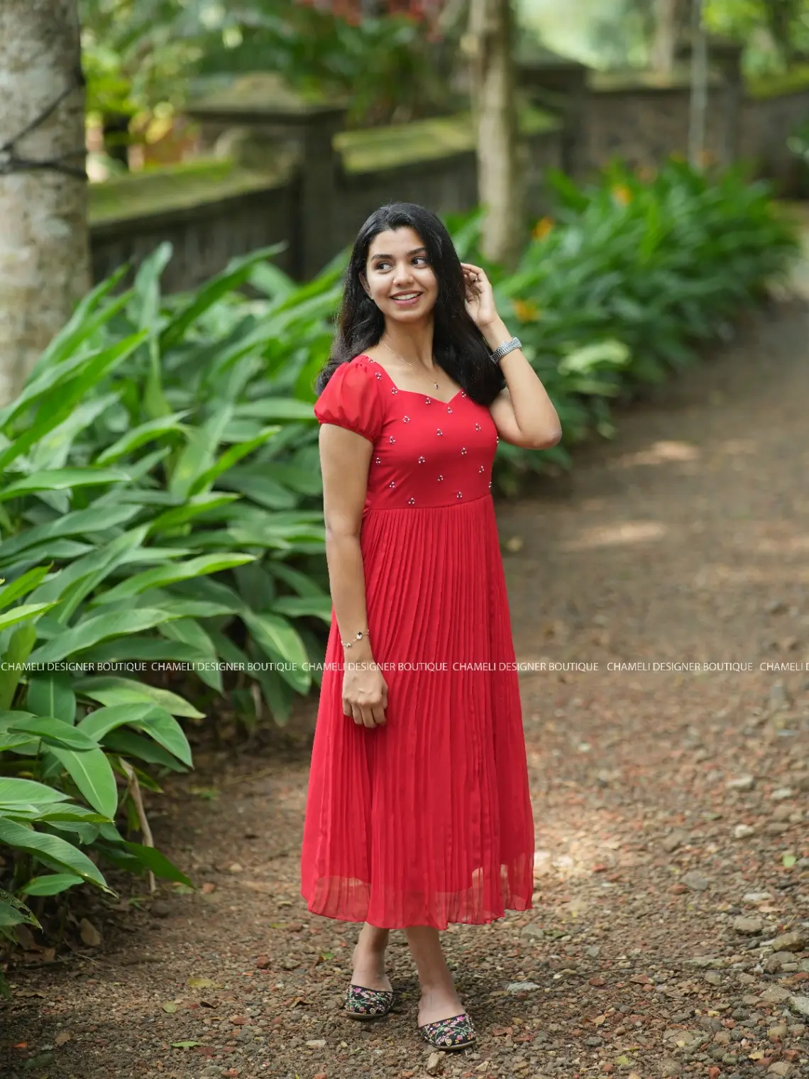 Georgette Pleated Frock